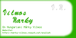 vilmos marky business card