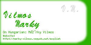 vilmos marky business card